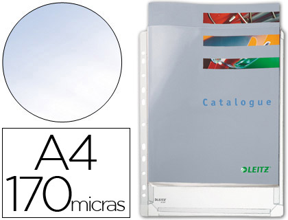 BOLSA CATALOGO/MICA ESSELTE DIN A4 PVC 170 MICRONS COM FOLE CAPACIDADE 200 FOLHAS PACK DE 5 UNIDADES