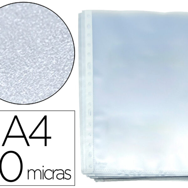 BOLSA CATALOGO/MICA ESSELTE DIN A4 POLIPROPILENO 80 MICRONS 11 FUROS MARTELADA CAIXA DE 100 UNIDADES
