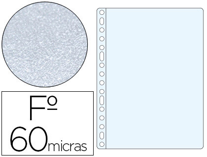 BOLSA CATALOGO/MICA ESSELTE FOLIO POLIPROPILENO 60 MICRONS MARTELADA CAIXA DE 100 UNIDADES