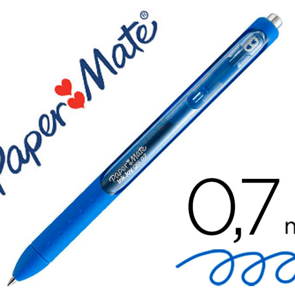 ESFEROGRAFICA PAPER MATE INKJOY RETRATIL GEL PEN TRAÇO 0,7 MM AZUL