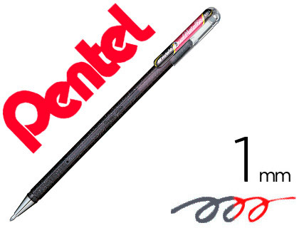 ROLLER PENTEL K110 DUAL METALLIC COR PRETO E VERMELHO METALICO