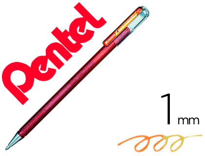 ROLLER PENTEL K110 DUAL METALLIC COR LARANJA E AMARELO METALICO