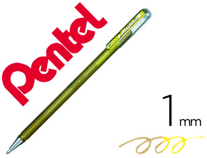ROLLER PENTEL K110 DUAL METALLIC COR OURO
