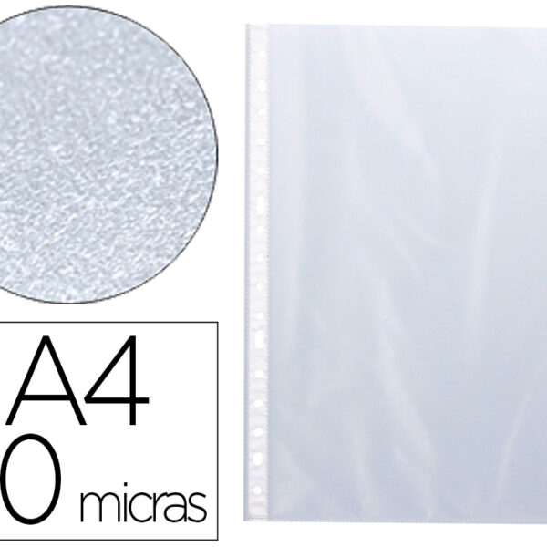BOLSA CATALOGO/MICA Q-CONNECT DIN A4 80 MICRONS CRISTAL BOLSA DE 10 UNIDADES