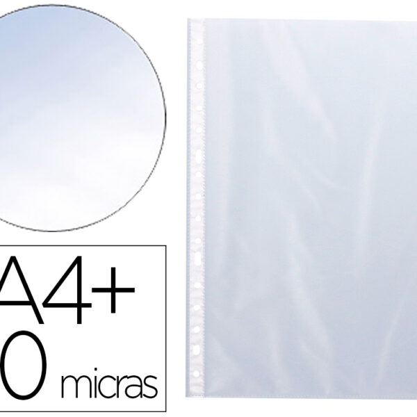 BOLSA CATALOGO/MICA Q-CONNECT FOLIO 80 MICRONS CRISTAL BOLSA DE 10 UNIDADES