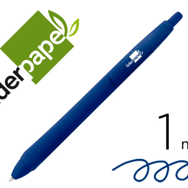 ESFEROGRAFICA LIDERPAPEL GUMMY TOUCH RETRATIL 1,0 MM TINTA AZUL