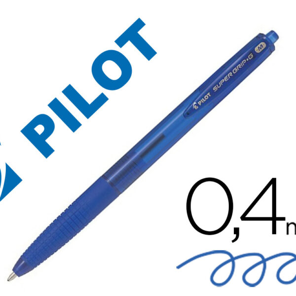 ESFEROGRAFICA PILOT SUPERGRIP G AZUL RETRATIL SUJEICAO DE BORRACHA TINTA BASE DE OLEO