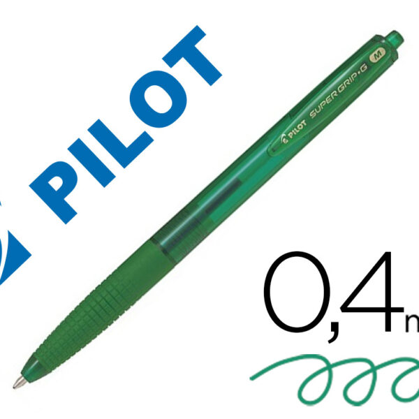ESFEROGRAFICA PILOT SUPERGRIP G VERDE RETRATIL SUJEICAO DE BORRACHA TINTA BASE DE OLEO