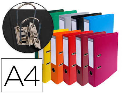 PASTA DE ARQUIVO DE ALAVANCA EXACOMPTA CARTAO FORRADO PVC DIN A4 CORES SORTIDAS LOMBADA 70 MM COM COMPRESSOR