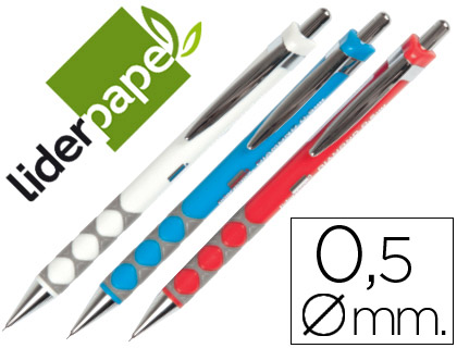 LAPISEIRA LIDERPAPEL DIAMOND 0.5 MM COM BORRACHA E PEGA SOFT CORES SORTIDAS