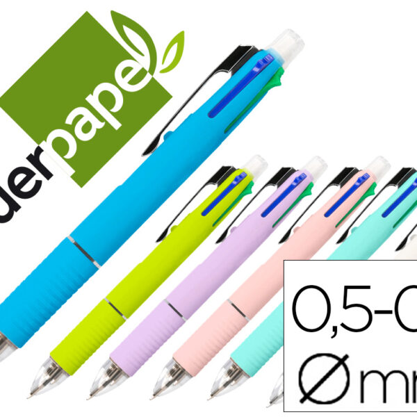 ESFEROGRAFICA STETRO 5 EM 1 AZUL PRETO VERMELHO VERDE 0,7MM E LAPISEIRA 0,5MM