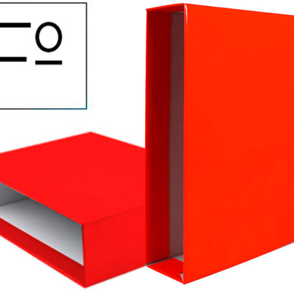 CAIXA PARA PASTA DE ARQUIVO LIDERPAPEL CARTAO FOLIO DOCUMENTA LOMBADA 82MM COR VERMELHO