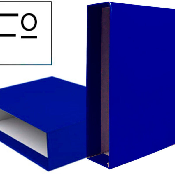 CAIXA PARA PASTA DE ARQUIVO LIDERPAPEL CARTAO FOLIO DOCUMENTA LOMBADA 82MM COR AZUL