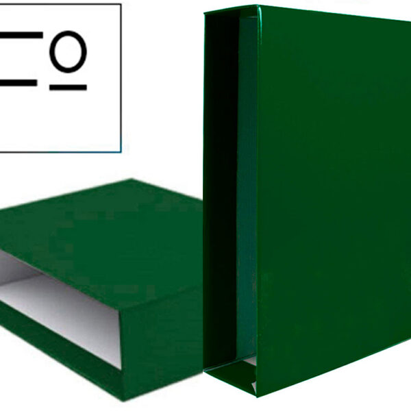 CAIXA PARA PASTA DE ARQUIVO LIDERPAPEL CARTAO FOLIO DOCUMENTA LOMBADA 82MM COR VERDE