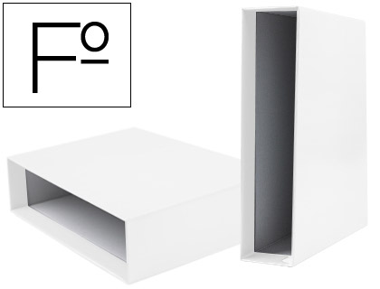 CAIXA PARA PASTA DE ARQUIVO LIDERPAPEL CARTAO FOLIO DOCUMENTA LOMBADA 82MM COR BRANCA