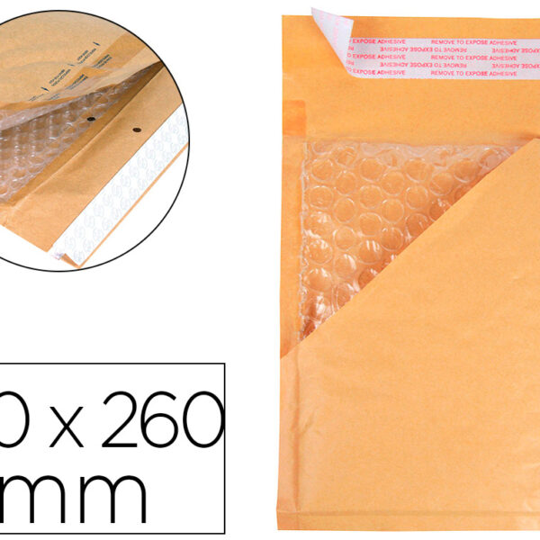 ENVELOPE BORBULHAS Q-CONNECT CREME D/1 180X260 MM CAIXA DE 100 UNIDADES