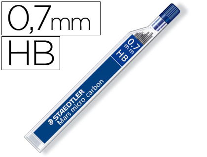 MINAS STAEDTLER MARS MICRO GRAFITE 0,7 MM HB TUBO COM 12 MINAS