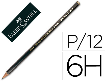 LAPIS DE GRAFITE FABER 9000 6H UNIDADE