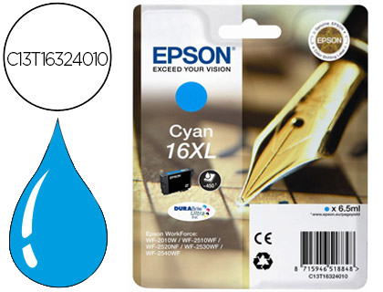TINTEIRO EPSON 16XL WF2010W WF2510WF WF2520NF WF2530WF WF2540WF CIAN 450 PAG