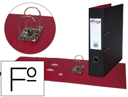 PASTAS DE ARQUIVO PARDO FOLIO EN PLASTICO 2 ANEIS DE 70 MM COLOR PRETO