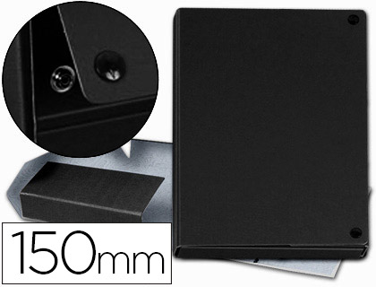 PASTA PROJETO PARDO FOLIO COM MOLA LOMBADA 150 MM CARTAO FORRADO PRETO