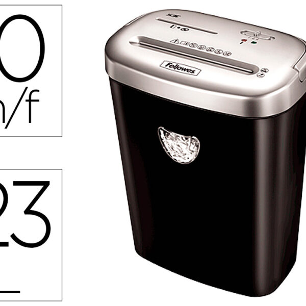 DESTRUIDORA DE DOCUMENTOS FELLOWES 53C CAPACIDADE DE CORTE 10 FOLHAS DESTROI AGRAFES CLIPS CARTOES E CD