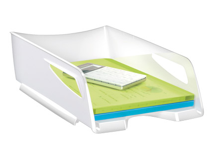 TABULEIRO DE SECRETARIA CEP MAXI DE GRANDE CAPACIDADE 386X270X115 MM PLASTICO BRANCO