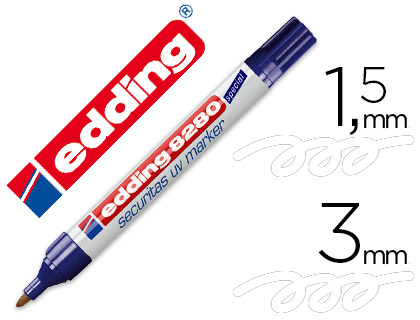 MARCADOR EDDING MARCADOR DE SEGURANÇA VISIVEL SOB A LUZ ULTRAVIOLETA PONTA REDONDA 1,5 MM