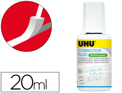 CORRETOR DE FRASCO UHU BASE AQUOSA 20 ML