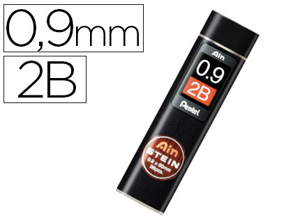 MINAS PENTEL AIN STEIN 0.9 2B ESTOJO COM 36 MINAS