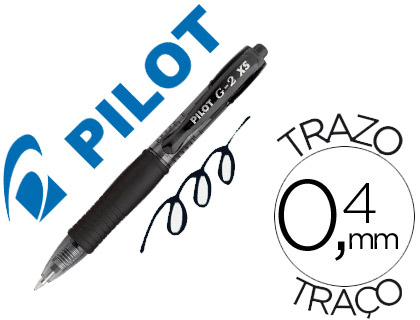 ESFEROGRAFICA PILOT G-2 PIXIE PRETA TINTA GEL RETRATIL PEGA DE BORRACHA