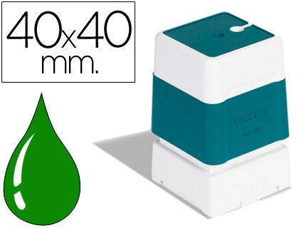 CARIMBO AUTOMATICO BROTHER 40 MM X 40 MM VERDE
