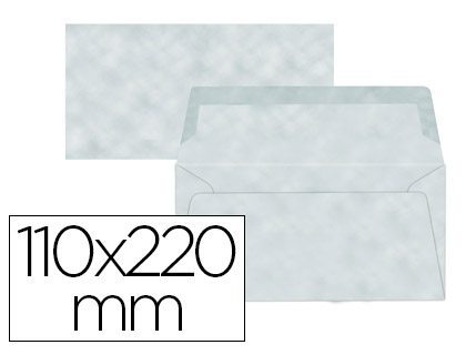 ENVELOPE LIDERPAPEL AMERICANO AZUL PERGAMINHO 110X220 MM 80 GR PACK DE 9 UNIDADES  - QT.1