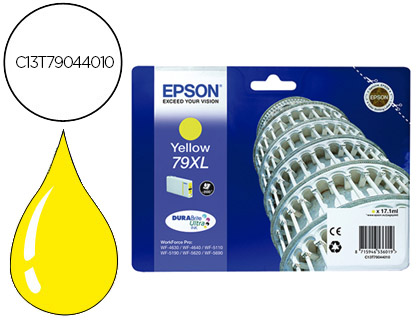 TINTEIRO EPSON 79XL 900P WF 4630 / 4640 / 5110 / 5620 / 5690 / 5690 AMARELO -2.000 PAG
