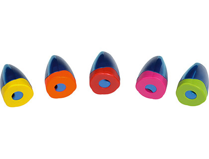 APARA LAPIS M+R PLASTICO USO COM DEPOSITO, CAPA DE SEGURANCA CORES SORTIDAS