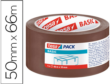 FITA ADESIVA TESA POLIPROPILENO CASTANHA BASIC 66 MT X 50 MM