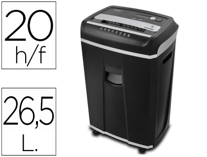 DESTRUIDORA DE DOCUMENTOS Q-CONNECT ANTI ENCRAVAMENTOS CAPACIDADE DE CORTE 20 FOLHAS DESTROI AGRAFES CLIPS CARTOES E CD