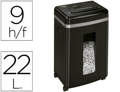 DESTRUIDORA DE DOCUMENTOS FELLOWES 450M CAPACIDADE DE CORTE 9 FOLHAS DESTROI AGRAFES CLIPS CARTOES DE CREDITO E CD CORTE