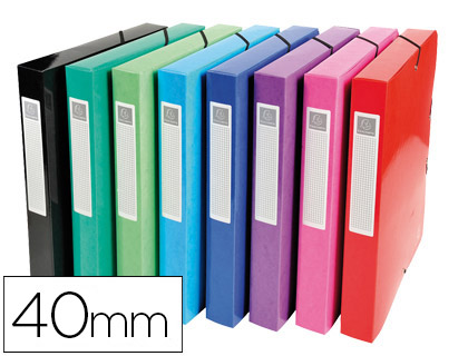 PASTA DE PROJETOS EXACOMPTA IDERAMA CARTAO LUSTRADO PLASTIFICADO DIN A4 LOMBADA 40 MM CORES SORTIDAS