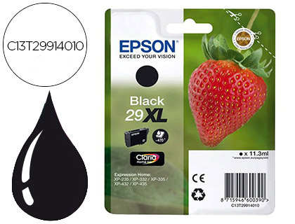 TINTEIRO EPSON HOME 29 XL T2991 XP435/330/335/332/430/235/432 PRETO 450 PAG