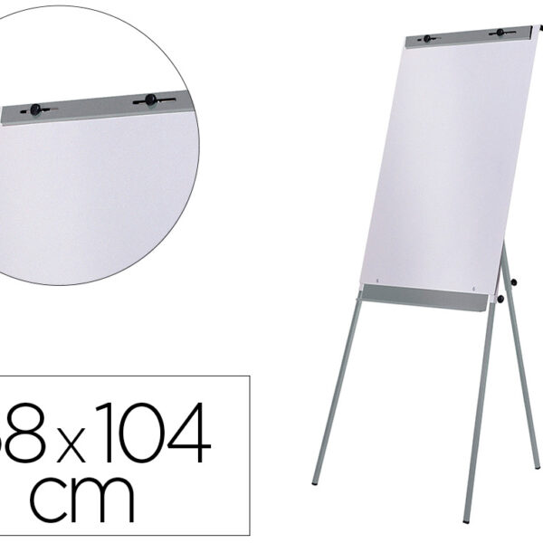 QUADRO BRANCO ROCADA COM TRIPE PARA CONFERENCIAS MAGNETICA LACADA BRACO EXTENSIVEL 68X104 CM ALTURA