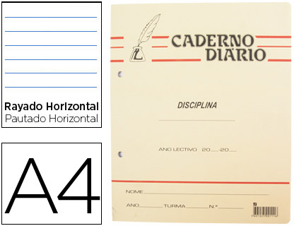 CADERNO DIARIO PENA PAUTADO AGRAF B5 40 FOLHAS