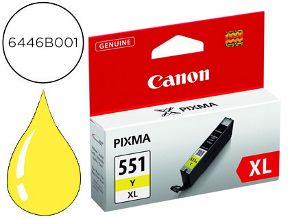 TINTEIRO CANON CLI-551 XL IP7250 / MG5450 / MG6350 AMARELO