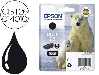 TINTEIRO EPSON T2601 EXPRESSION XP-600 / 605 / 700 / 800 PRETO - 220 PAG