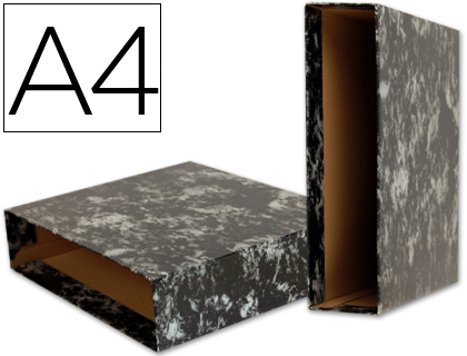 CAIXA PARA PASTA DE ARQUIVO GASPEADA PRETA LIDERPAPEL DIN A4