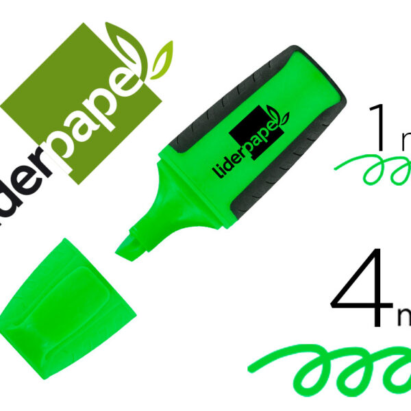 MARCADOR FLUORESCENTE LIDERPAPEL VERDE