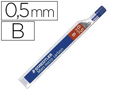 MINAS STAEDTLER MARS MICRO GRAFITE 0,5 MM B TUBO COM 12 UNIDADES