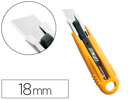 X-ATO OLFA DE PLASTICO LAMINA DE ACO 18 MM DE LARGURA COMPRIMENTO 142 MM APTO PARA ESQUERDINOS