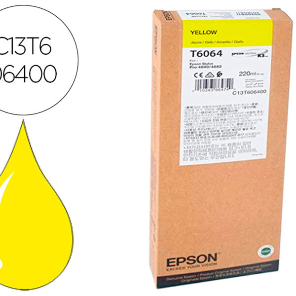 TINTEIRO EPSON GF STYLUS PRO 4880/4800 AMARELO