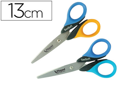 TESOURA SENSOFT DA MAPED, COM ANEIS FLEXIVEIS, 130 MM